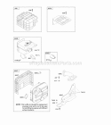 Exhaust System Diagram and Parts List for 20M114-1364-E1  Briggs and Stratton Engine